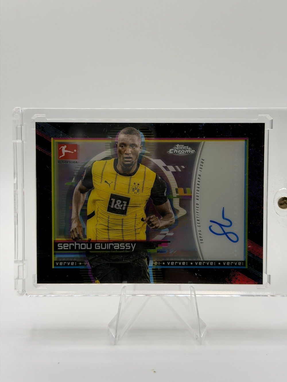 Serhou Guirassy 2024 Topps Chrome Bundesliga Verve! Chrome Autographs