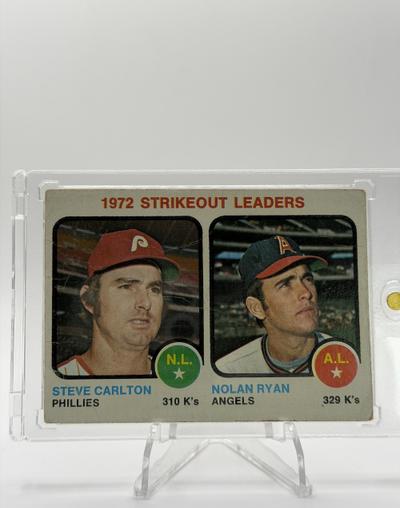 Steve Carlton / Nolan Ryan 1973 Topps 1972 Strikeout Leaders