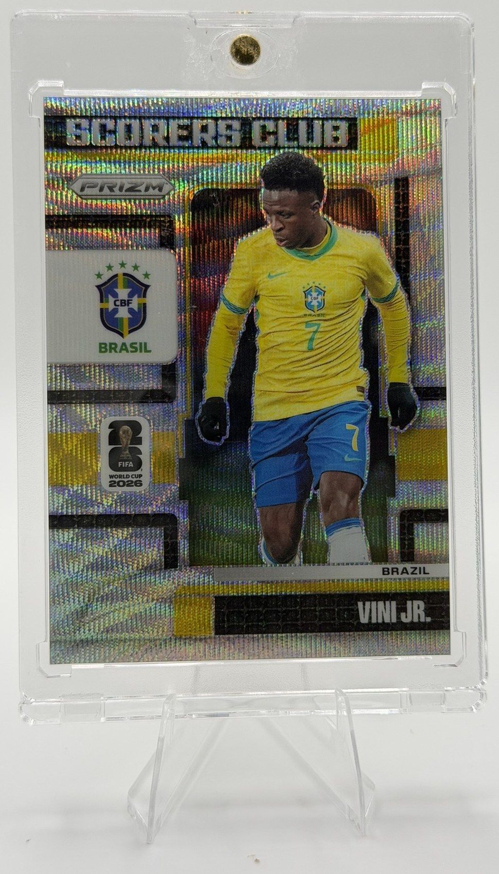 Vinicius Junior 2026 Panini Prizm FIFA World Cup Scorers Club Silver Wave