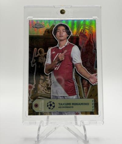 Takumi Minamino 2024 Topps Chrome UEFA Club Competitions Final Destination Refractor