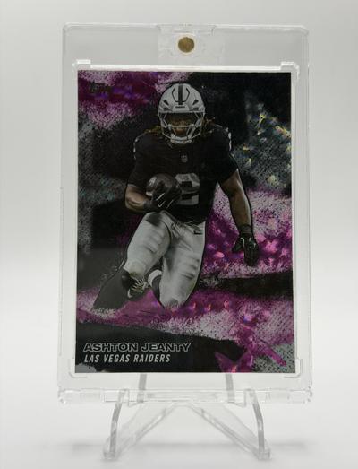 Ashton Jeanty 2026 Topps NFL Stars Pink Crackle Foil