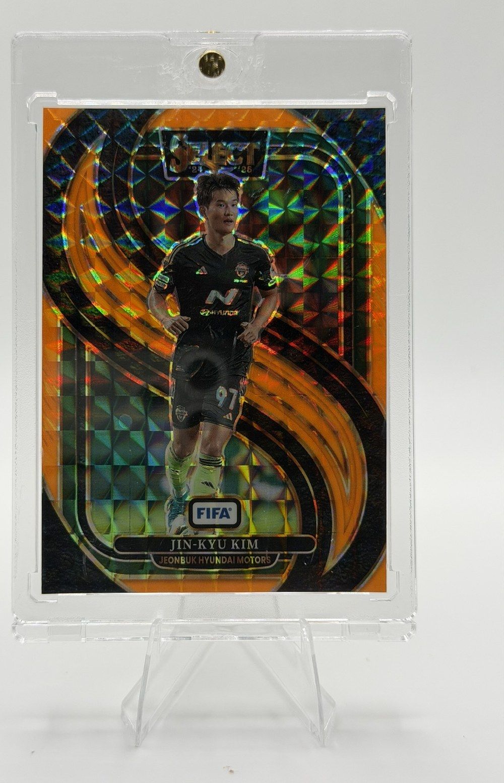 Jin-Kyu Kim 2024 Panini Select FIFA Mezzanine Orange Checker /125