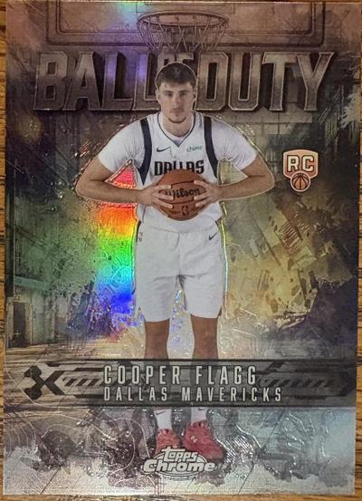 Cooper Flagg 2025 Topps Chrome Ball of Duty Refractor