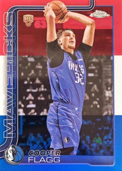 Cooper Flagg 2025 Topps Chrome Red White & Blue